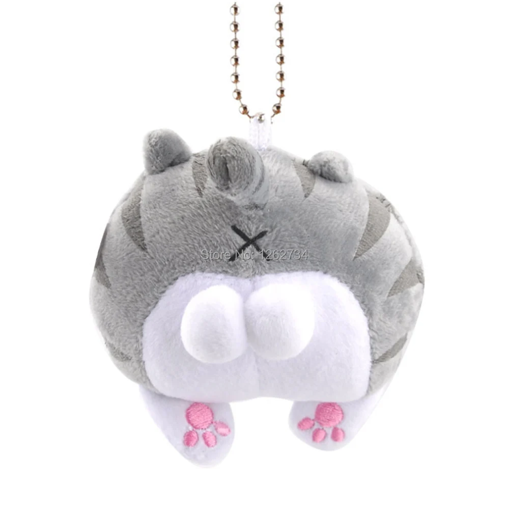 

Free Shipping EMS 100/Lot Cute Home Cat Butt Tail 10CM Hot Kaws BFF Pendants For Kids Plush Keychain Doll Figure