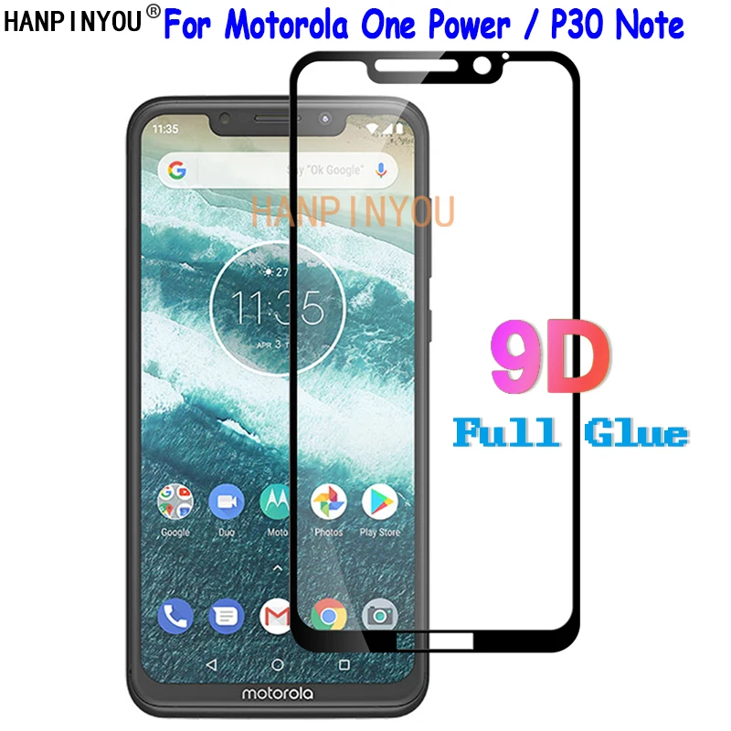 Для Motorola One Power / P30 Note 6 2 &quot9D полное клеевое Покрытие Закаленное стекло для защиты
