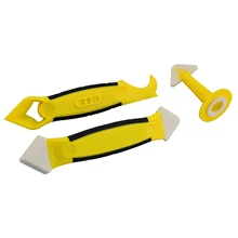 3 шт. набор инструментов для шпаклевки, Желтый силиконовый герметик для отделки и замены инструмента для удаления с насадкой для шпаклевки
