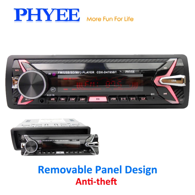Detachable font b Car b font font b Radio b font Bluetooth Autoradio USB 1 Din