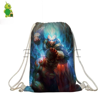 

Anime Dragon Ball Crossovers Drawstring Bag Travel Shoulder Backpack Boys Girls Super Saiyan Goku Superman Softback School Bags