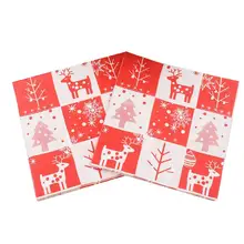 20 шт печатные салфетки с темой Рождества красочные одноразовые бумажные салфетки для взрослых рождественской вечеринки детей