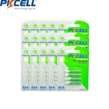 

60PCS /12Card PKCELL AAA 850MAH 1.2V NI-MH AAA Rechargeable batteries battery aaa nimh recharge for toys flashlight