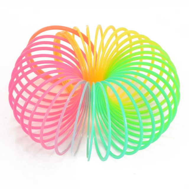Buy DIY Colorful Rainbow Spring Toy Plastic Magic Slinky Kids Classic Toys for