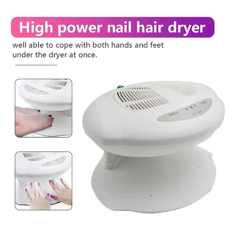

Professional Air Nail Fan Blow Dryer Machine For Regular Nail Polish Automatic Sensor Warm Cool Without LED Light US Plugs