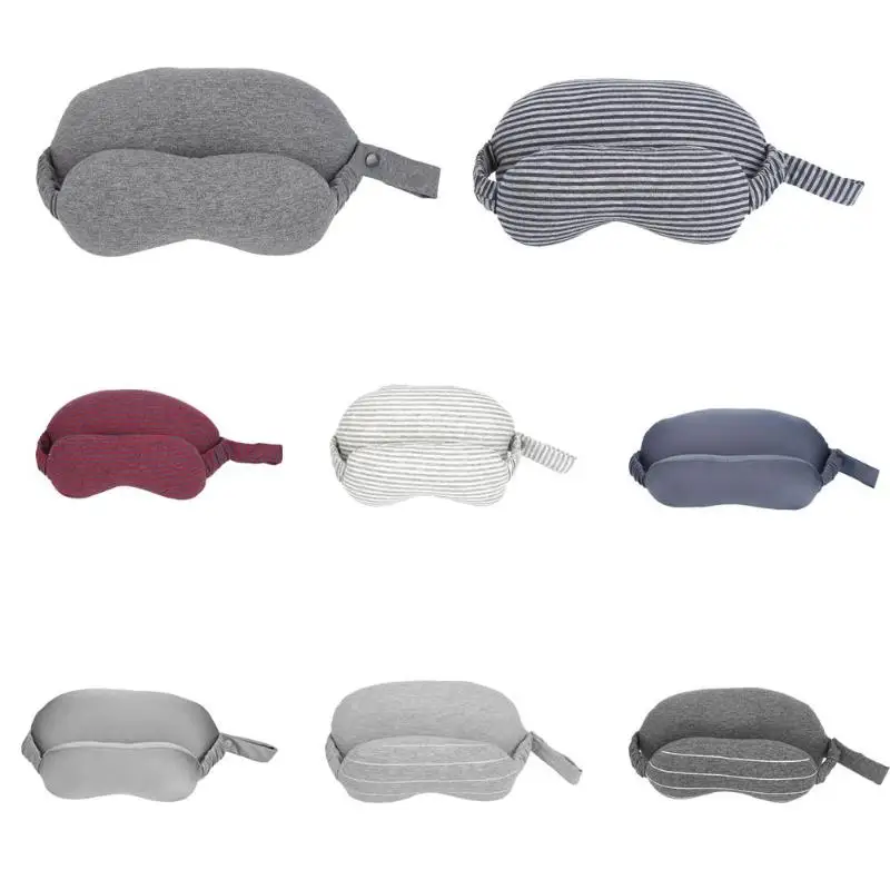 Полезная портативная компактная Подушка для путешествий, маска для глаз 2 в 1-мягкие очки, подушка для поддержки шеи, для самолета, офиса, одежда для сна