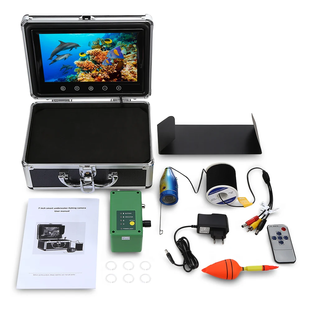 15m Cable 1000TVL Underwater Fishing Camera 30 LEDs 360 Degree Rotating