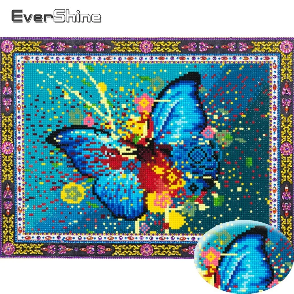 EverShine DIY Diamond Embroidery Full Display Butterfly Special Shaped Painting Animals Handicraft Art Mosaic Home Decor | Дом и сад