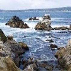 Rock formations on the coast Point Lobos State Reserve Carmel Monterey County California USA Poster Print (30 x 13) | Дом и сад
