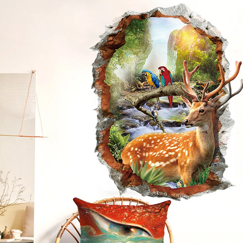 

3D DIY Wall Sticker Home Decorations Effect Abstract Animals Stciker Home Decor Room for New Wall Stickers Decals Poster