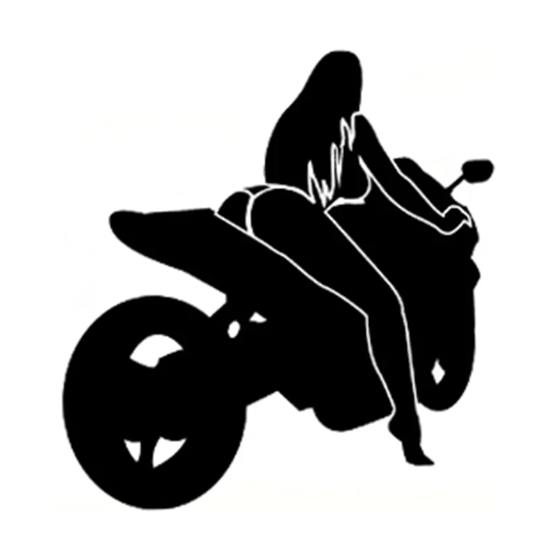 

Sexy girl biker reflective waterproof vinyl stickers for motorcycle truck decals Car styling Car Accessories