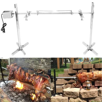 

15W US Electric Automatic BBQ Grill Outdoor Camping Rotisserie Motor Roast Branch Metal Spit Roaster Rod Charcoal Pig Chicken