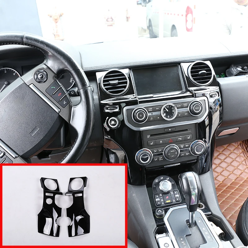 2 шт. для Land Rover Дискавери 4 LR4 2010 2016 LHD аксессуары ABS Глянцевая черная центральная