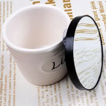 

2019 new 1 pc 88mm 10x magnifying mirror DIY portable metal cosmetic mirror with two suction cups