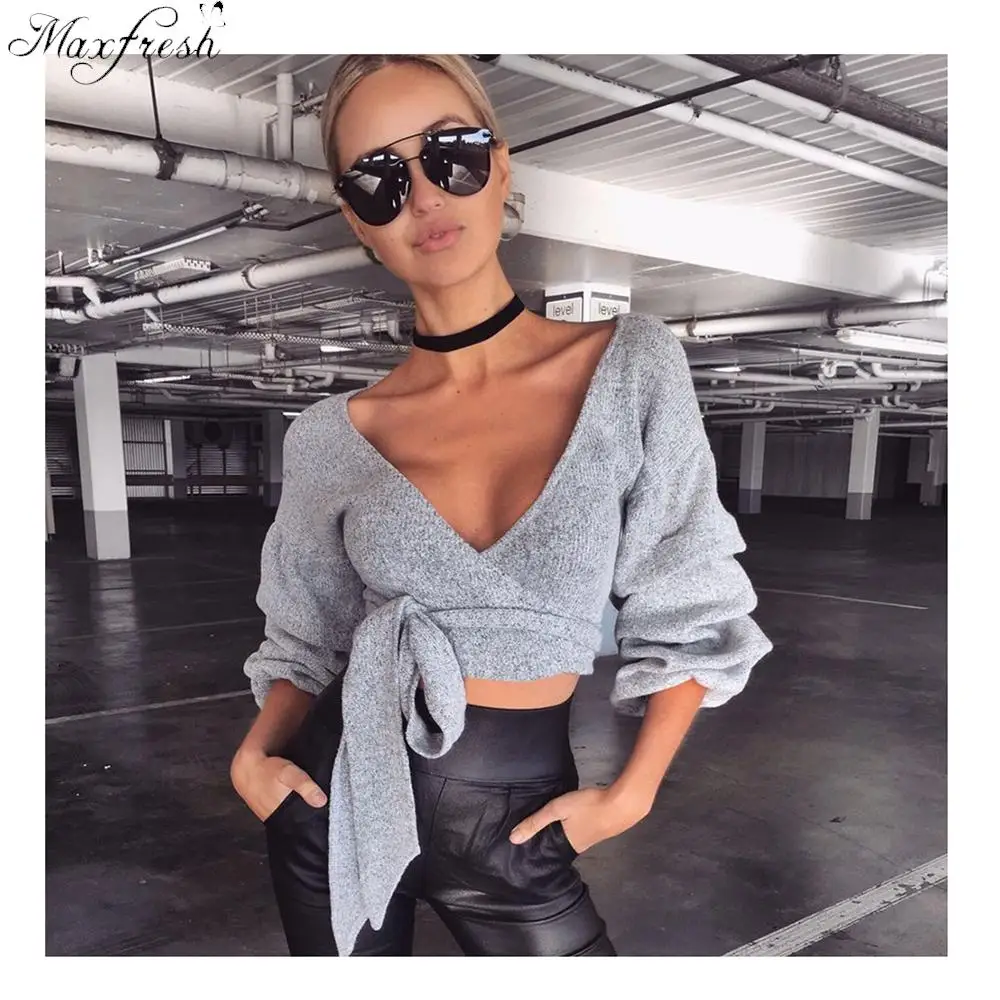 Maxfresh Сексуальная воротник осень зима теплый повязки блузка| |