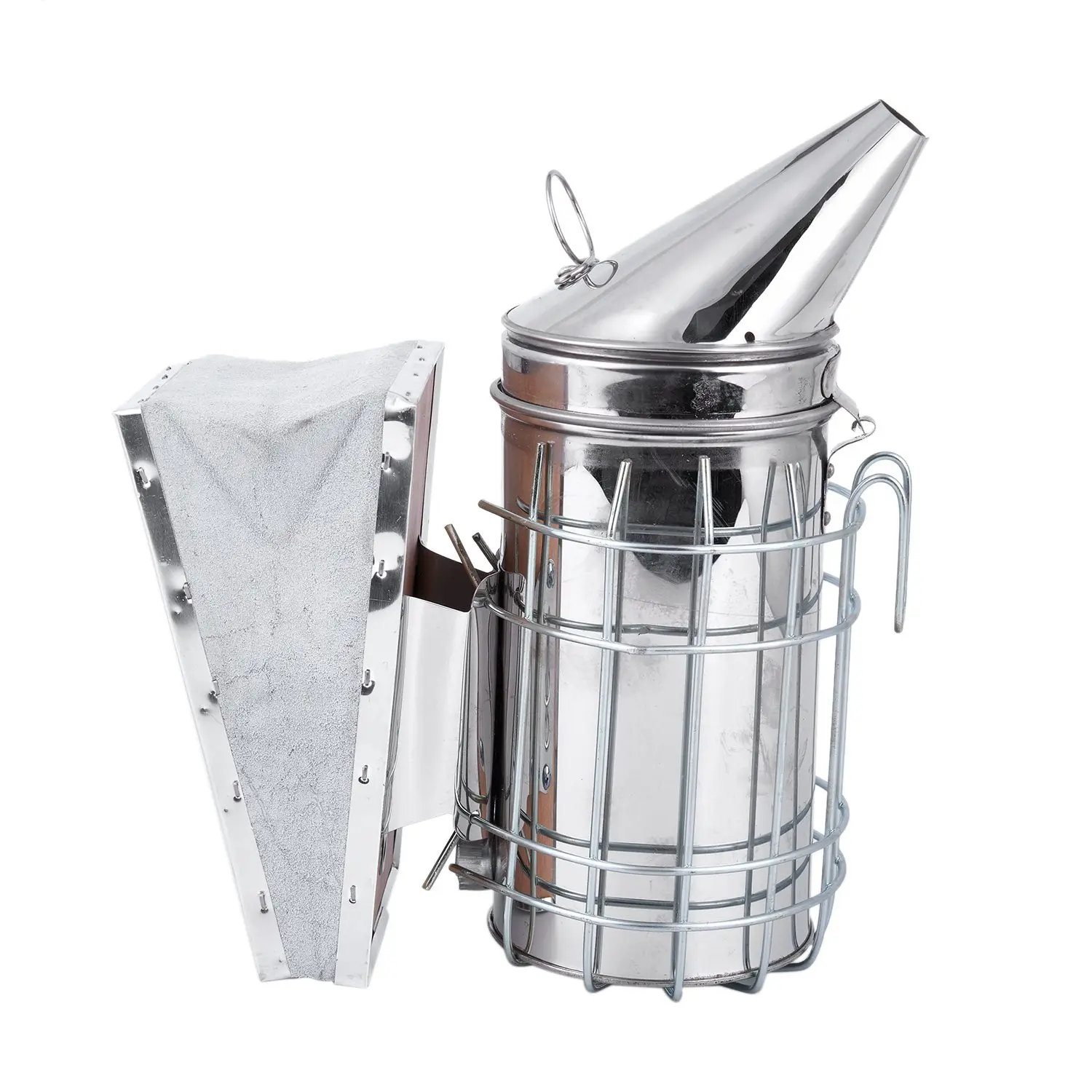 

Beekeeping Starter Tool Kit Set Of 4 With Bee Hive Smoker,Brush,Frame Grip,And Stainless Steel J-Hook Lifter Equipment(Bee-Kit