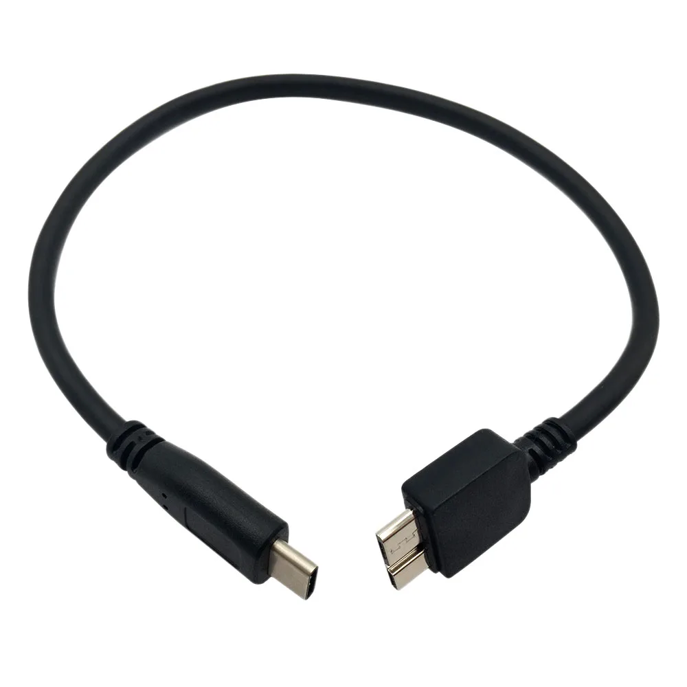 

USB-C to Micro-USB, USB 3.0 Type C to Micro-B (Micro-USB) Cable in Black 25cm for WD My Passport