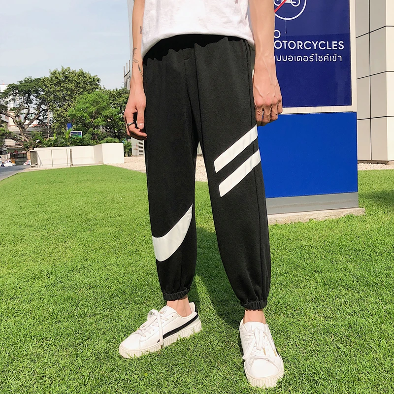 Men's Sweatpants 19 Spring New Men's Clothing Loose Nine Points Sports Pants Youth Popular Hip Hop Feet Pants Casual Men's Pants
