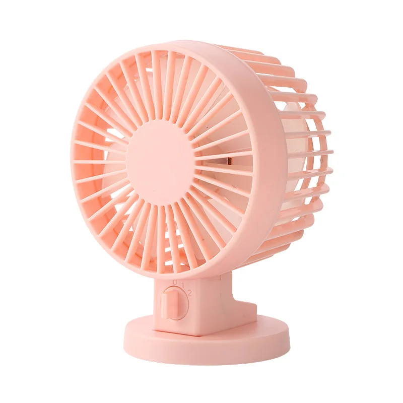 

Mini Double Fan Blade USB Fan Charging Quiet Work Home Office Outdoors - Pink