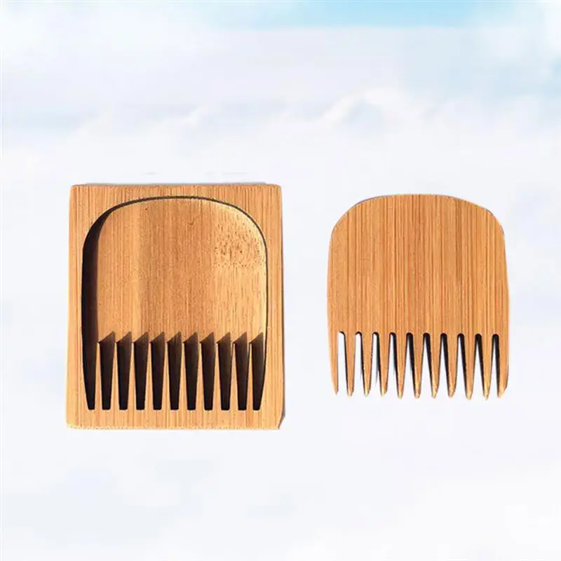 Бамбуковая деревянная коробка гребень портативный карманный борода гребень креативный гребень для волос сглаживание волос Деревянный