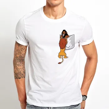 

lion king simba scar in pocket funny anime t shirt men 2019 summer new white casual homme cool hipster tshirt