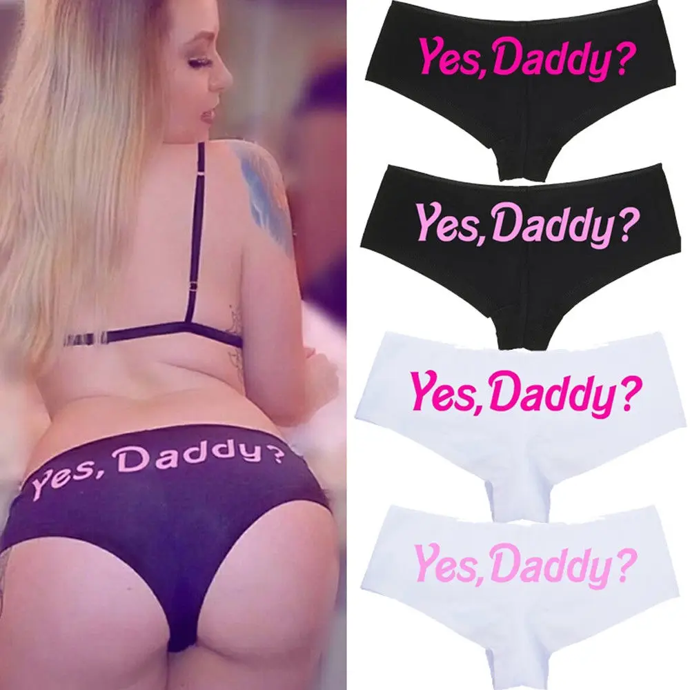 Yes Daddy? Сексуальные трусы Бесшовные женские забавные трусы Нижнее белье Трусики стринги трусики