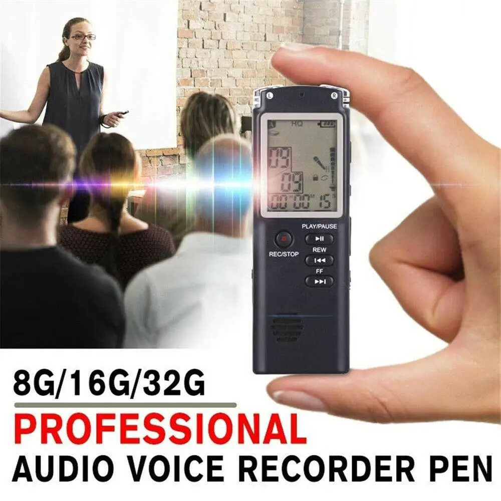 Цифровой диктофон acekool 8 ГБ/16 ГБ/32 ГБ USB профессиональный 96 часов с WAV mp3 плеер