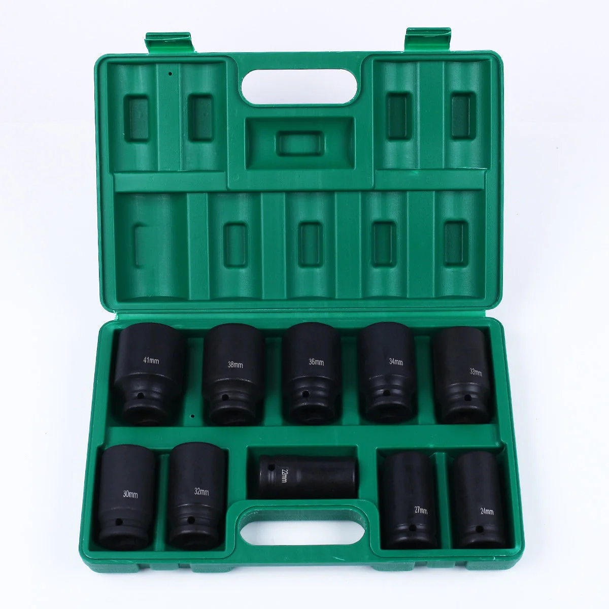 

10Pcs/Lot 3/4" Drive Deep Impact Pneumatic Sockets Tool Set (22-41mm) Hand Tools Sockets Auto Repair Wrench Tools Length 80mm