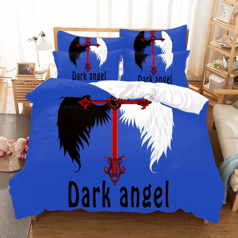 Angel And Devil 3pcs Bedding Set Duvet Cover Beddingset Sheet