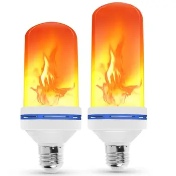 

LED Light E27 SMD2835 96/108LED Flame Effect Fire Light Bulb Flickering Emulation Bar Christmas Holiday Decoration Warm Lamp