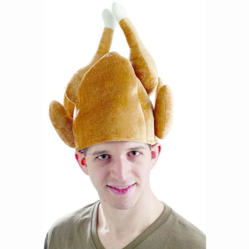 

Stuffed Christmas Turkey Hat Adult Xmas Novelty Fancy Costume Accessory