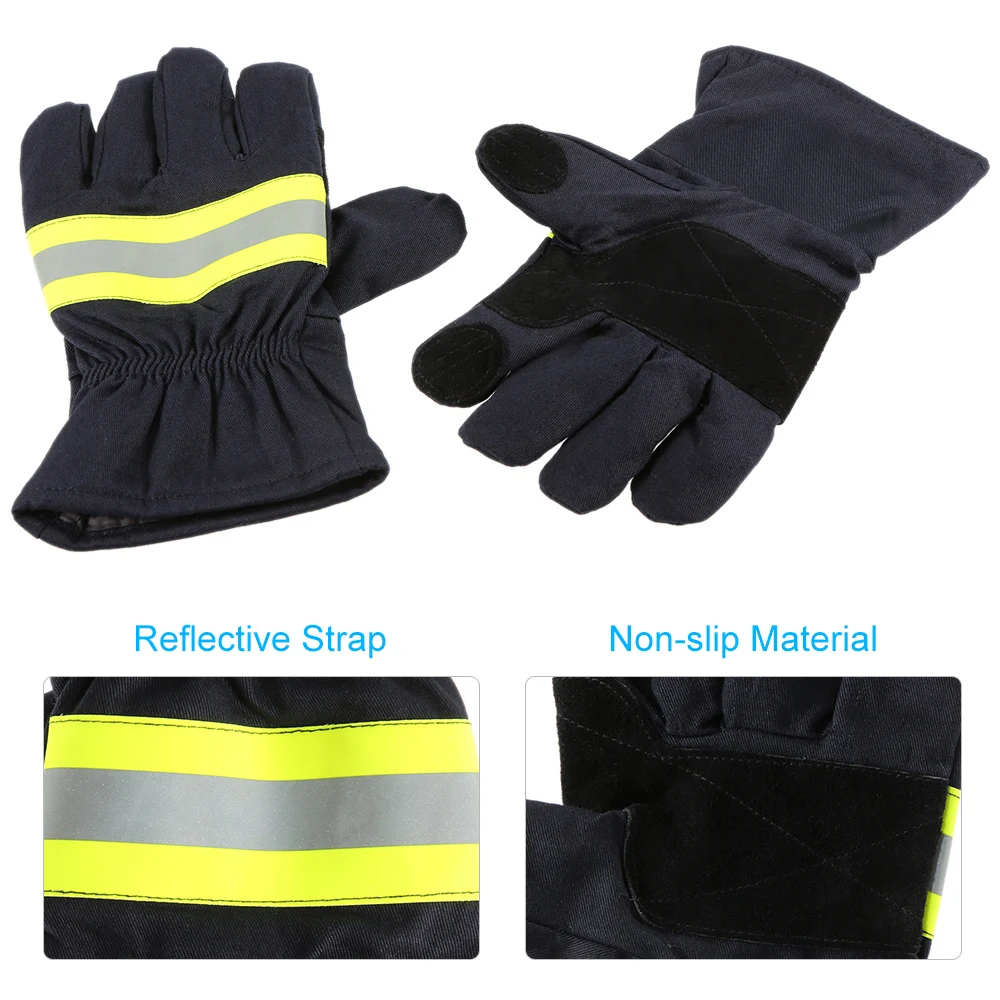 

Protective Gloves Waterproof Heat -Resistant Flame-retardant Cut-resistant Gloves with Reflective Strap