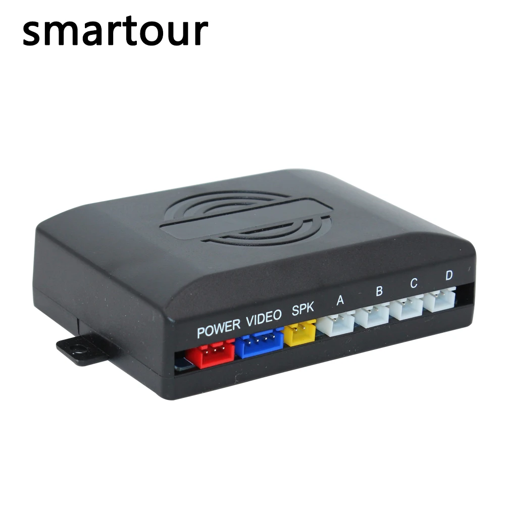 Smartour Car Parking Sensor 22mm 4PCS Sensors Buzzer Kit Reversing Radar Sound Alert Indicator Probe System Universal