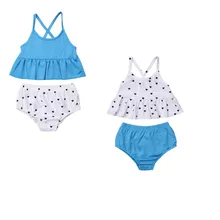 Г., брендовый милый купальник бикини в горошек для девочек, купальник для больших и маленьких девочек, купальный костюм из 2 предметов