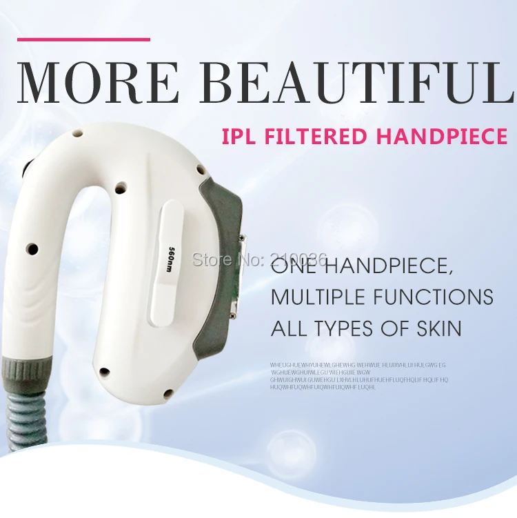 

Best quality IPL OPT SHR handle/handpiece for IPL SHR E-Light beauty equipment with 3 filters