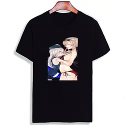 Skipoem унисекс футболка сексуальная аниме Рисунок Хлопок О образным вырезом футболка плюс размеры короткий рукав брендовая футболк