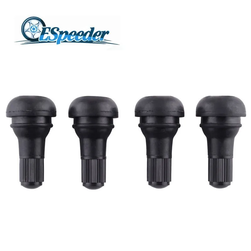 

ESPEEDER 4Pcs/set TR412 Car Truck Air Tyre Tire Valve Caps Stem Tubeless Tyre Valve Stems Air Valve With Dust Caps Valve Adaptor