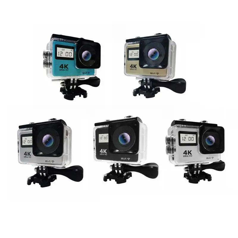 

Touch Screen 4K Action Camera WIFI Dual Screen 12MP Helmet Camera 30m DV 170 Degree Wide Angle Lens Sport Cam with Accessories