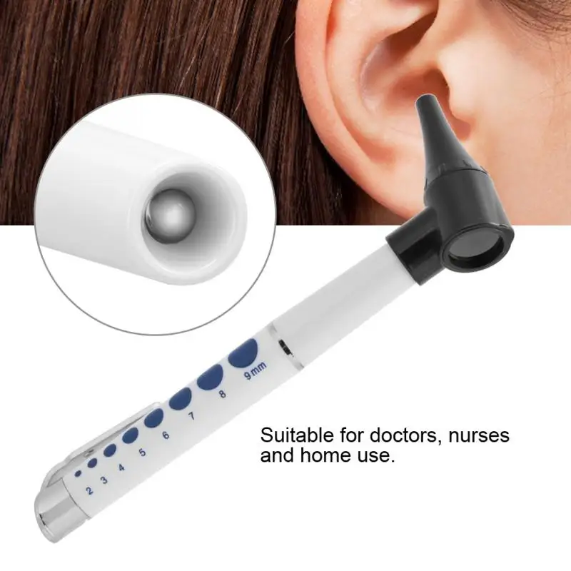 Medical Otoscope Ear Care Magnifying Lens LED Light Flashlight ...