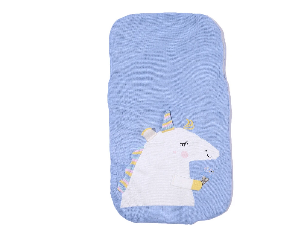 

Newborn Baby Hooded Swaddle Wrap Warm Knit Swaddling Blanket Sleeping Bag new Baby Boys Girls Sleeping Bags