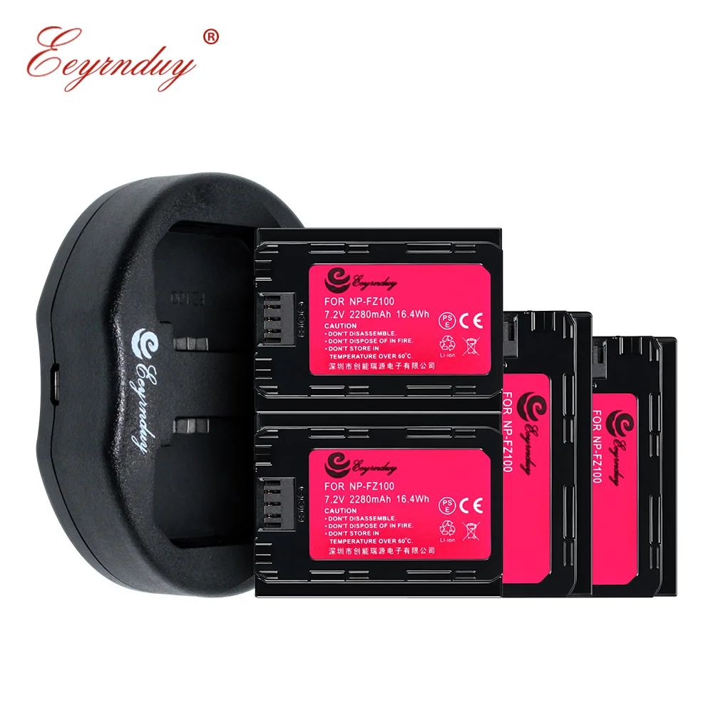 

NP-FZ100 NP FZ100 4pack rechargeable battery batteries & Dual Charger for sony a9 a7riii a7r3 A7RM3