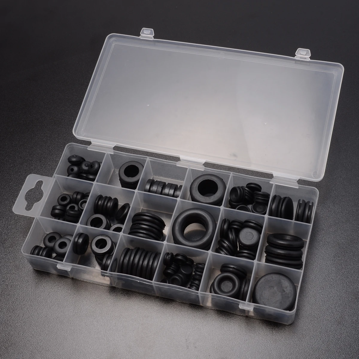 

125PCs Rubber Grommet Assortment Set Fastener Kit Blanking Car Electrical Wire Gasket Kit For Cylinder Valve Water Pipe Black