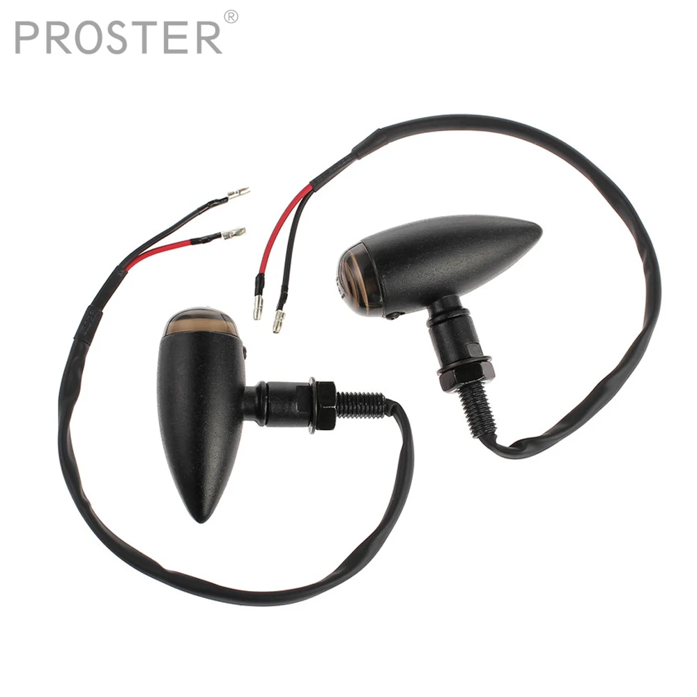 Proster 2 шт./лот черный водонепроницаемый пуля Универсальный Янтарный указатель