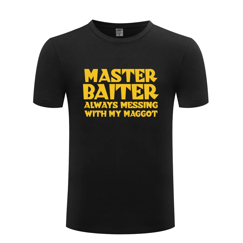 Забавная Мужская футболка Master Baiter с надписью Always Messing with My Maggot новинка 2018