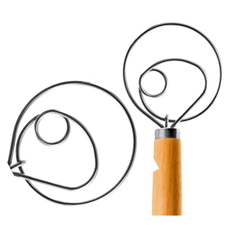 Профессиональный датский голландский венчик для теста с ручки из бука лучшего и