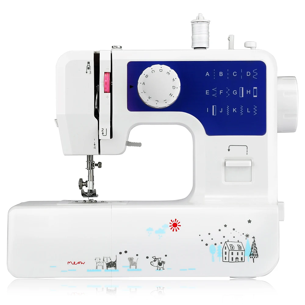 

Household Sewing Machine with 12 Different Stitches Adjustable speed USB socket Dual Speed Double Thread Multifunction