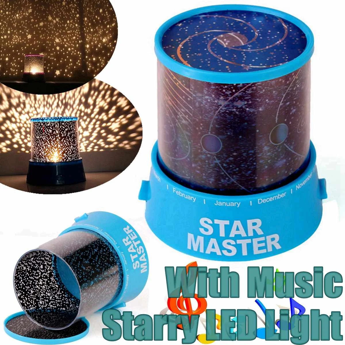 

LED Night Light Projector Starry Sky Star moon Master Children Kids Baby Sleep Romantic colorful Led USB Projection lamp