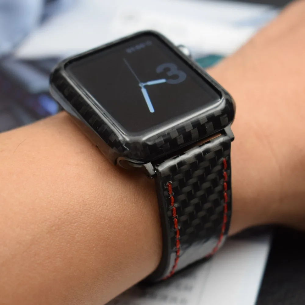 Newest Wrist Strap For Apple Watch High Quality Real Carbon Fiber Watch Band For Apple Watch Series 1 2 3 iWatch Watch Bracelet Newest Wrist Strap For Apple Watch High Quality Real Carbon Fiber Watch Band For Apple Watch Series 1 2 3 iWatch Watch Bracelet