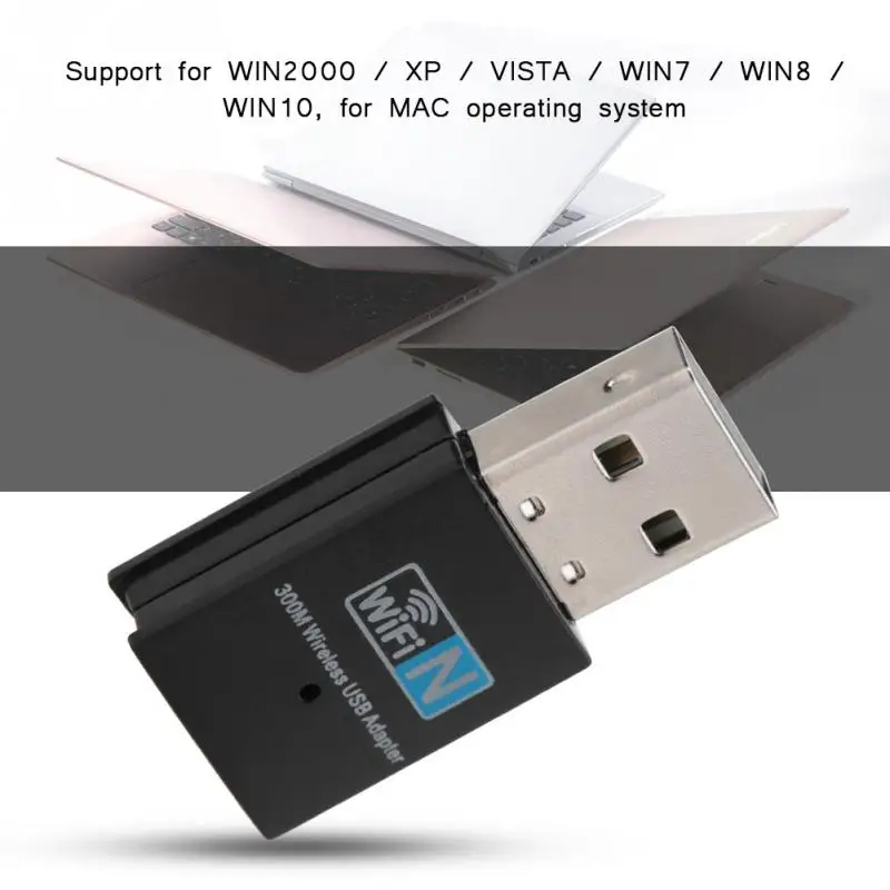 Мини USB LAN сетевая карта Wifi адаптер USB2.0 WiFi приемник 300 Мбит/с для