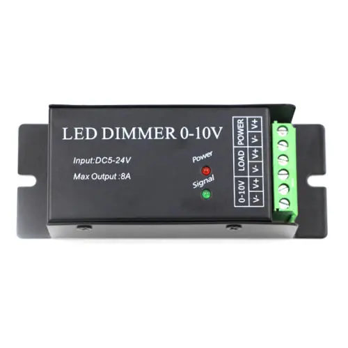 

CLAITE 0-10V Common Anode 8A LED Dimmer Controller For Single Color Strip Light Lamp DC5-24V NEW